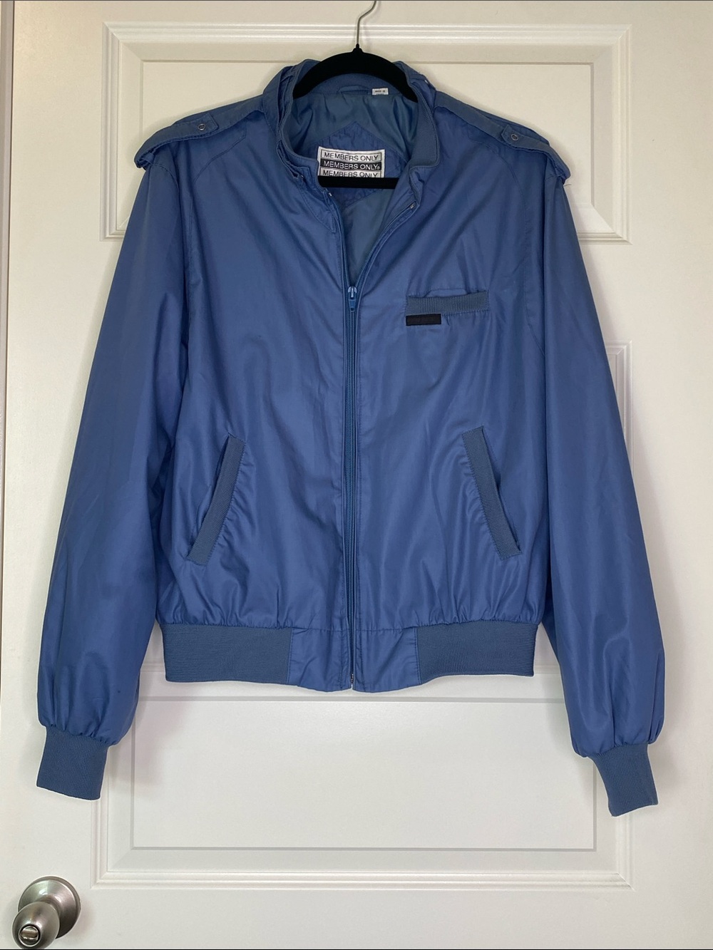 Vintage Members Only Blue Bomber Jacket